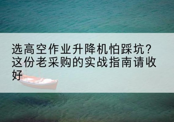 宝山高空作业升降机厂家推荐-选高空作业升降机怕踩坑？这份老采购的实战指南请收好