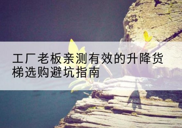 宝山升降货梯怎么选-工厂老板亲测有效的升降货梯选购避坑指南